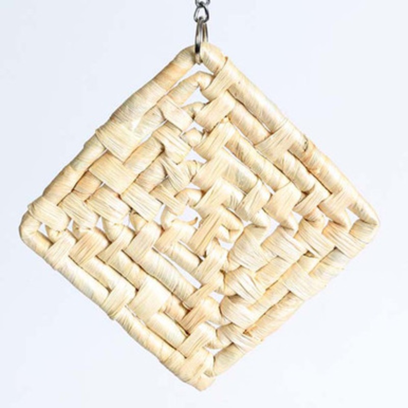 Woven Natural Maize Mat Forager Parrot Toy