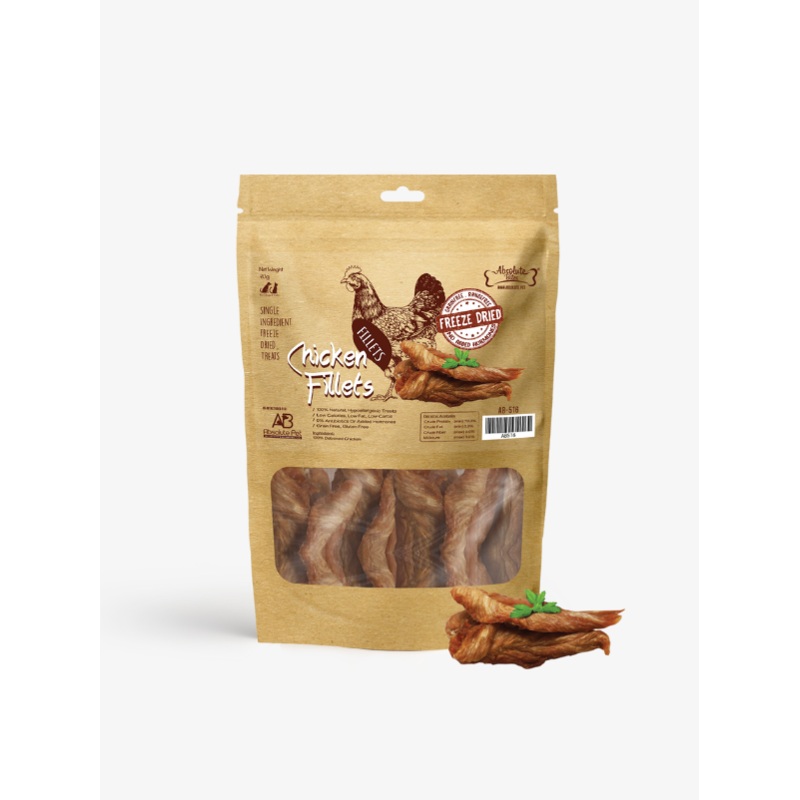 Absolute Bites Freeze Dried Chicken Fillet Dog and Cat Treats 70g