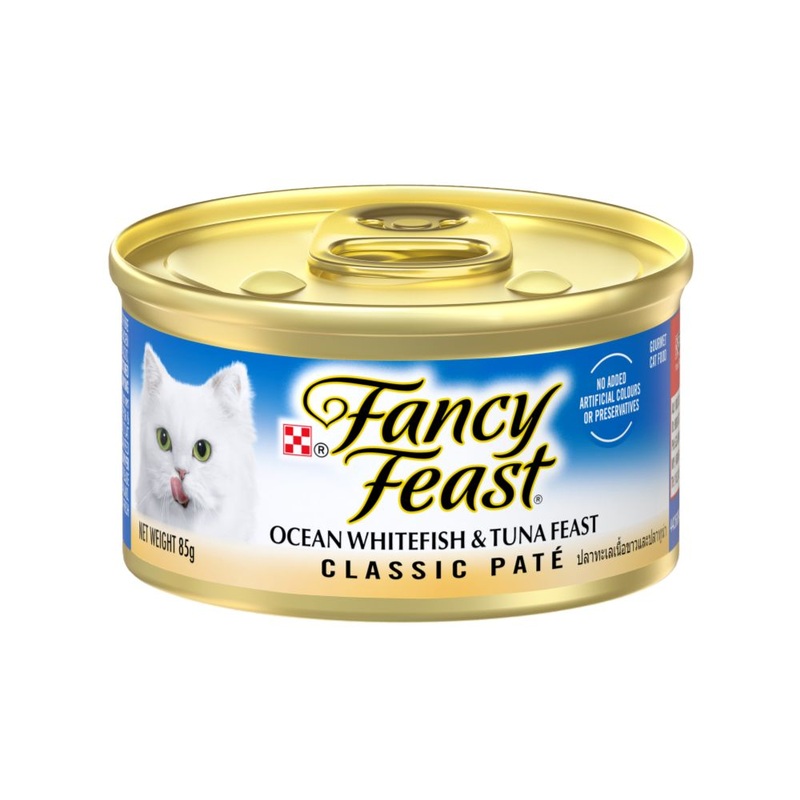 *DONATION TO CATS OF MARINE TERRACE* Fancy Feast Classic Ocean Whitefish and Tuna Feast 85g x 24cans
