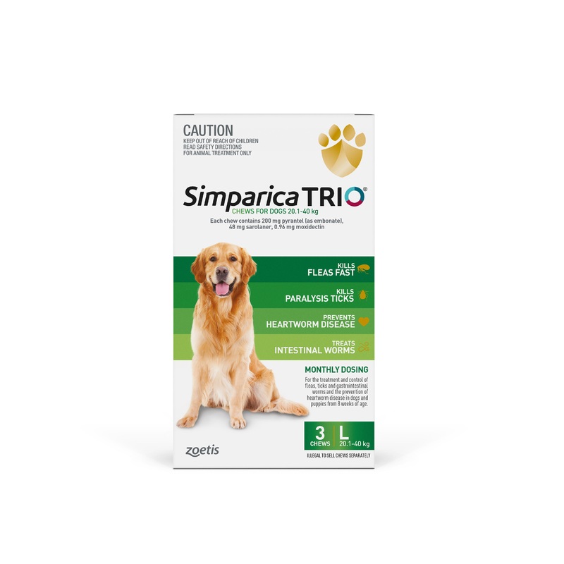 Simparica Trio Large Dog 20.1-40kg