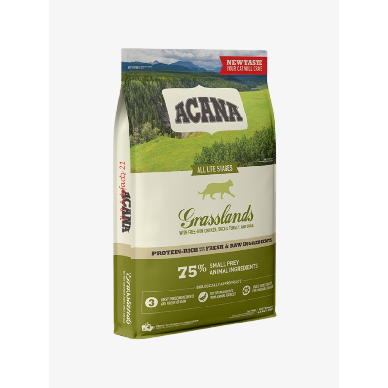ACANA Regionals Freeze-Dried Grasslands with Free-Run Chicken, Duck & Turkey and Quail Cat Dry Food 1.8kg