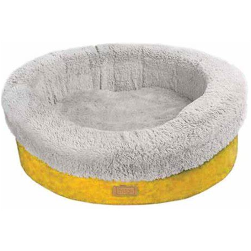 Deluxe Donut Dog Bed Mustard 95x25cm