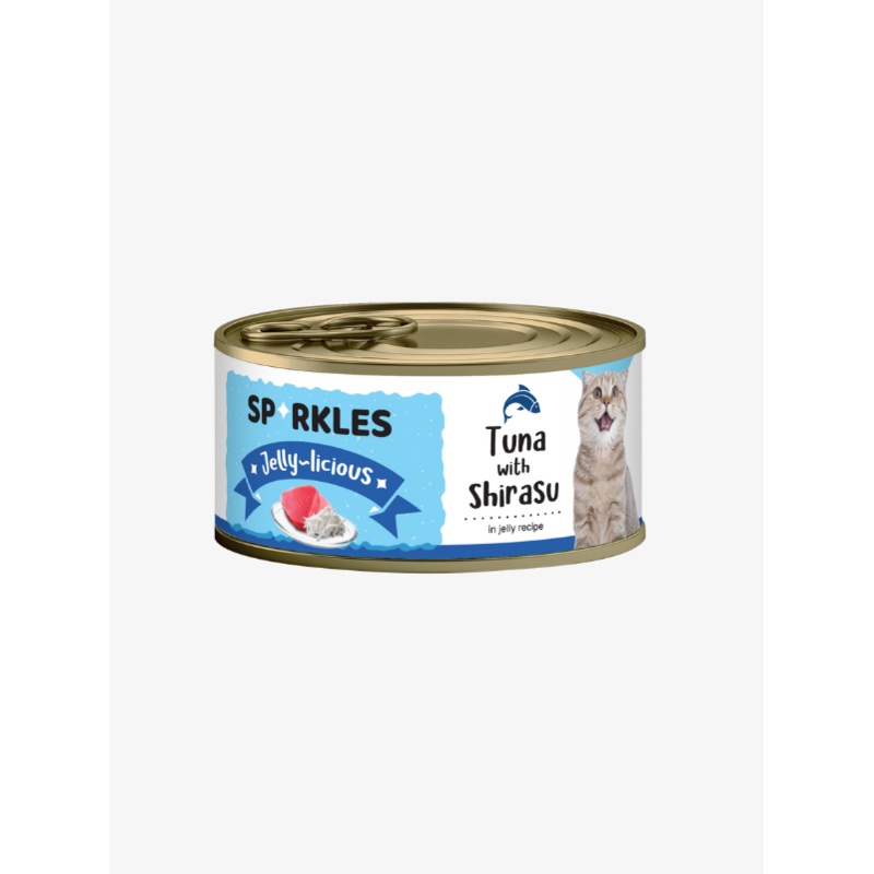 Sparkles Jelly-licious Tuna with Shirasu Canned Wet Cat Food 80g