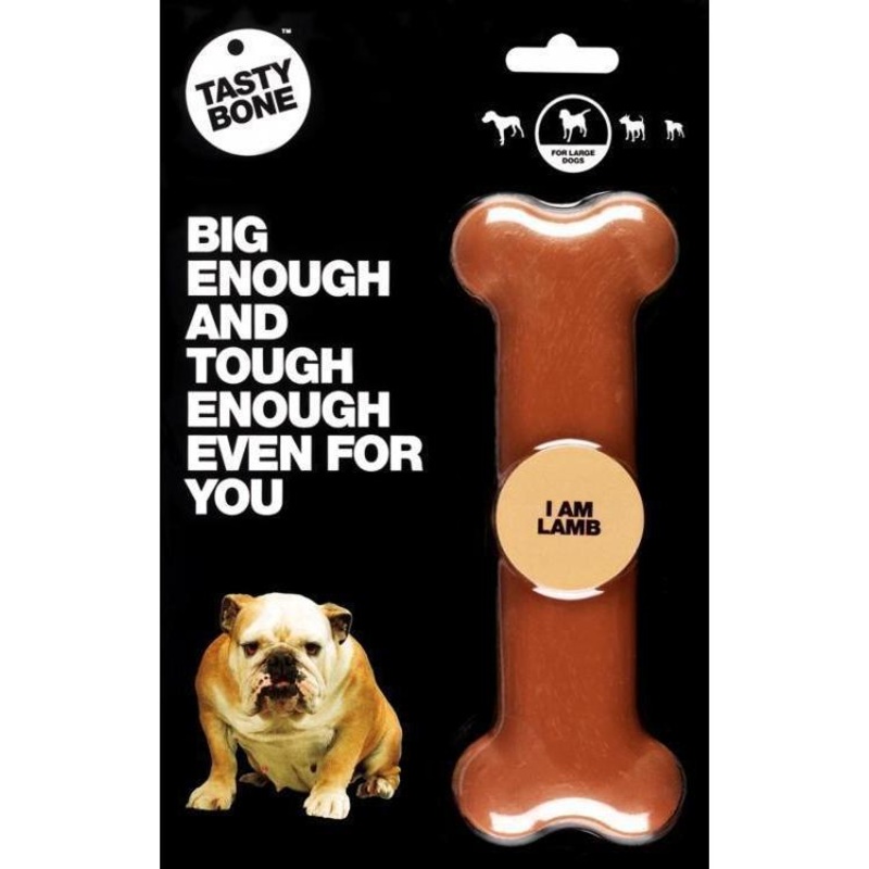 TastyBone Dog Toy Nylon Lamb Bone for Large Dogs ^._.^