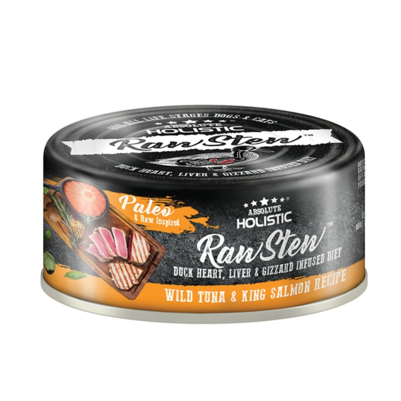 Absolute Holistic Dog & Cat Raw Stew Duck Organs – Wild Tuna & King Salmon 80g