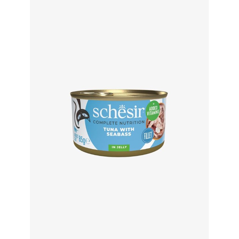 Schesir Complete Nutrition Canned Wet Cat Food  Tuna Seabass in Jelly 85g
