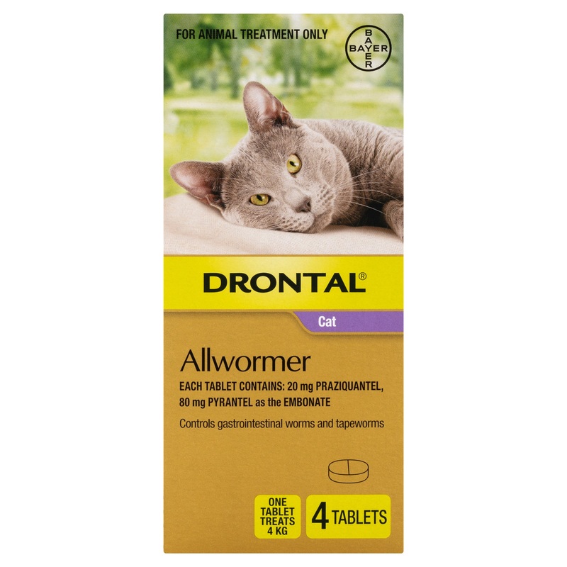 Drontal Cat Allwormer 4kg|2 Pack|4 Pack