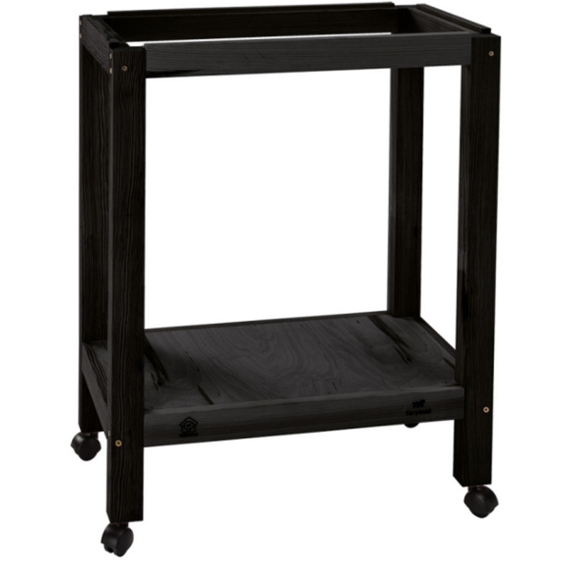 STAND SUMET WOOD 53 BLACK|55.5×27.5x70cm