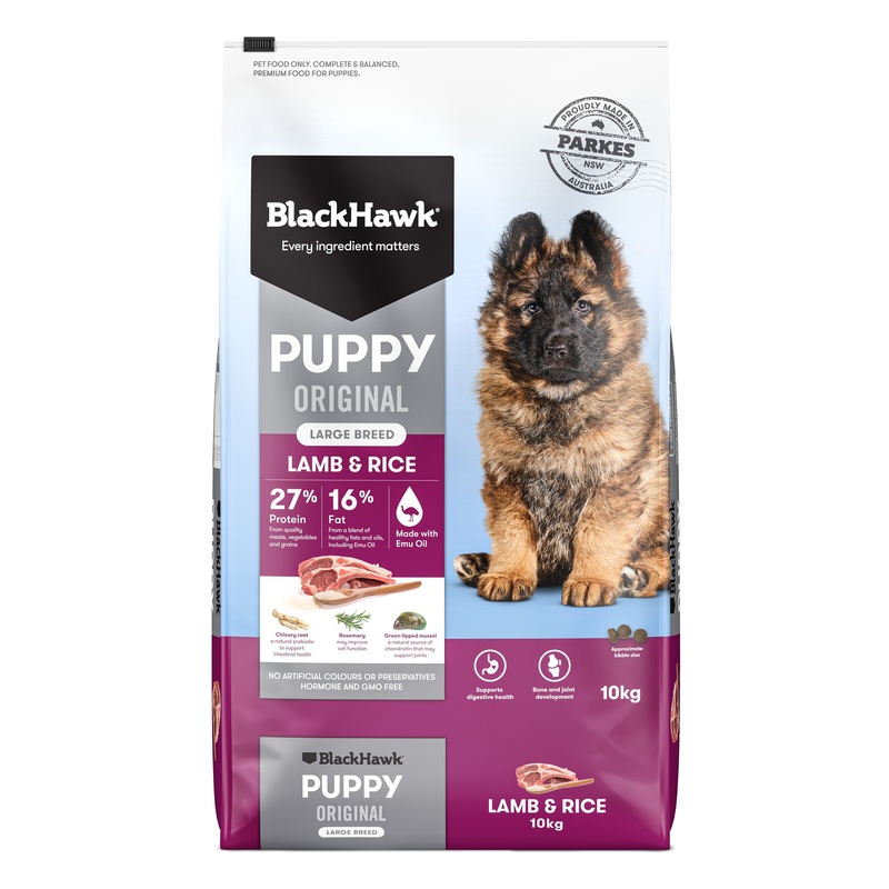 Black Hawk Lamb and Rice Large Breed Puppy Dry Dog Food 10kg ^._.^