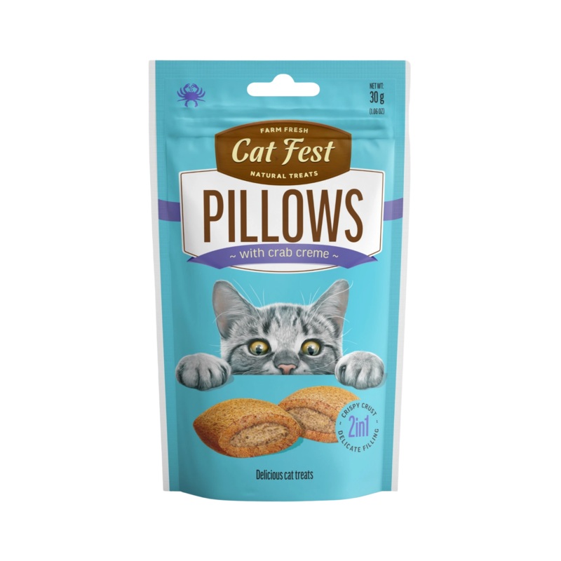 CATFEST PILLOWS WITH CRAB CREAM