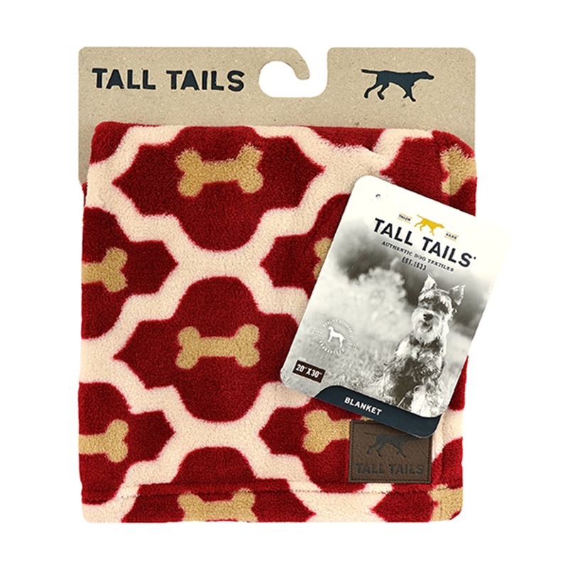 Tt – Red Bone Pet Fleece Blanket – M