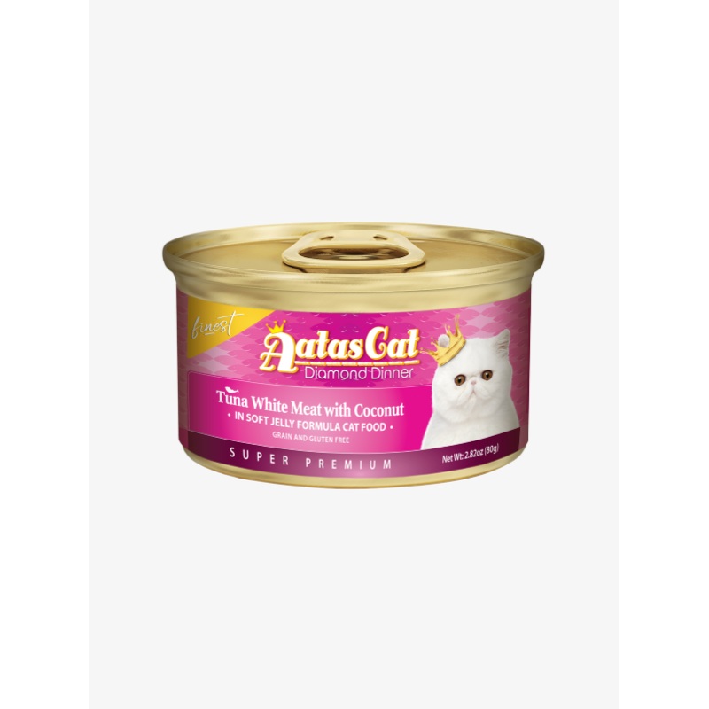 Aatas Cat Finest Diamond Dinner Tuna w Coconut in Soft Jelly Cat Wet Food 80g