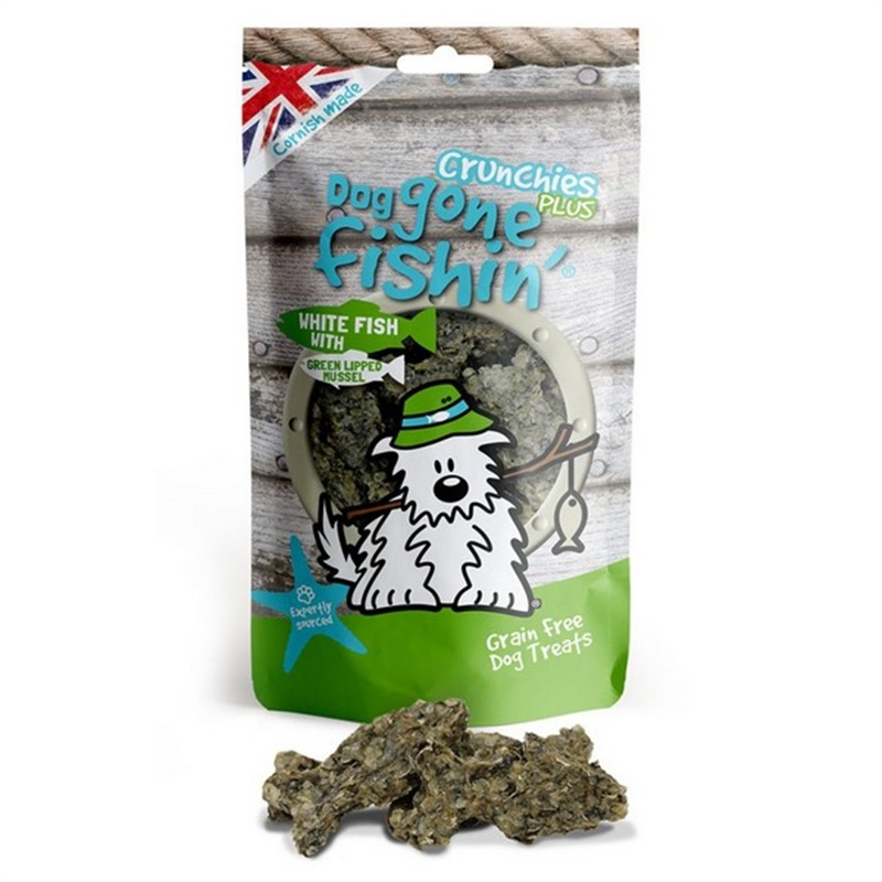 Dog Gone Fishin’ White fish Green Lipped Mussel Crunchies +