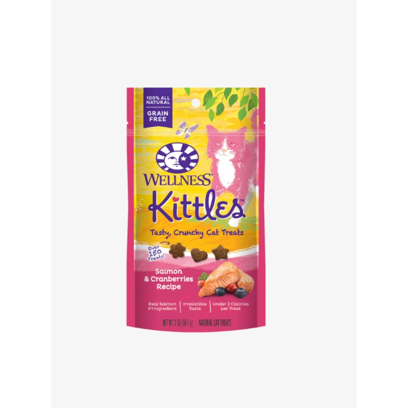 Wellness Kittles Salmon & Cranberries Recipe Cat Treats [Weight : 2 oz]