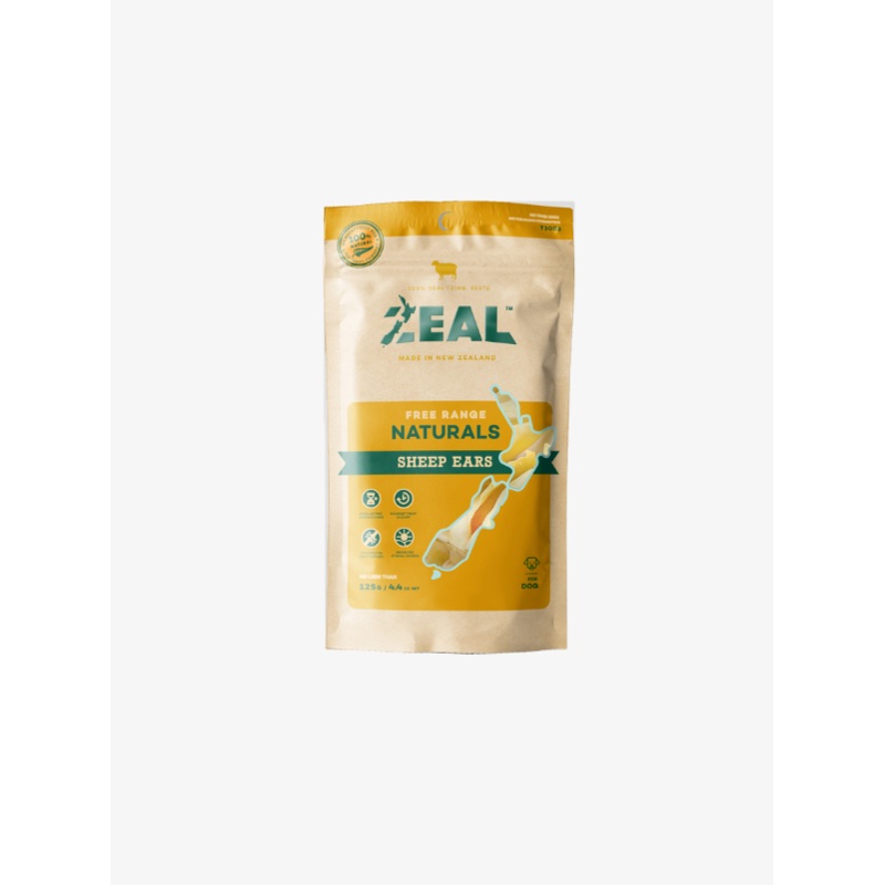 Zeal Free Range Air Dried Sheep Ears Dog Treats 125g