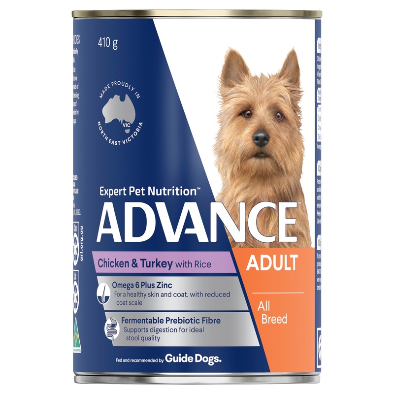 Advance All Breed Chicken & Turkey with Rice Cans 410g