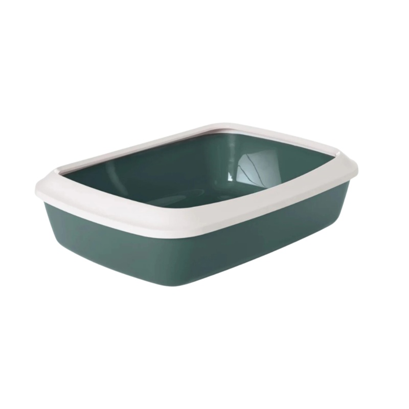 IRIZ CAT LITTER TRAY PLUS RIM NORDIC GREEN