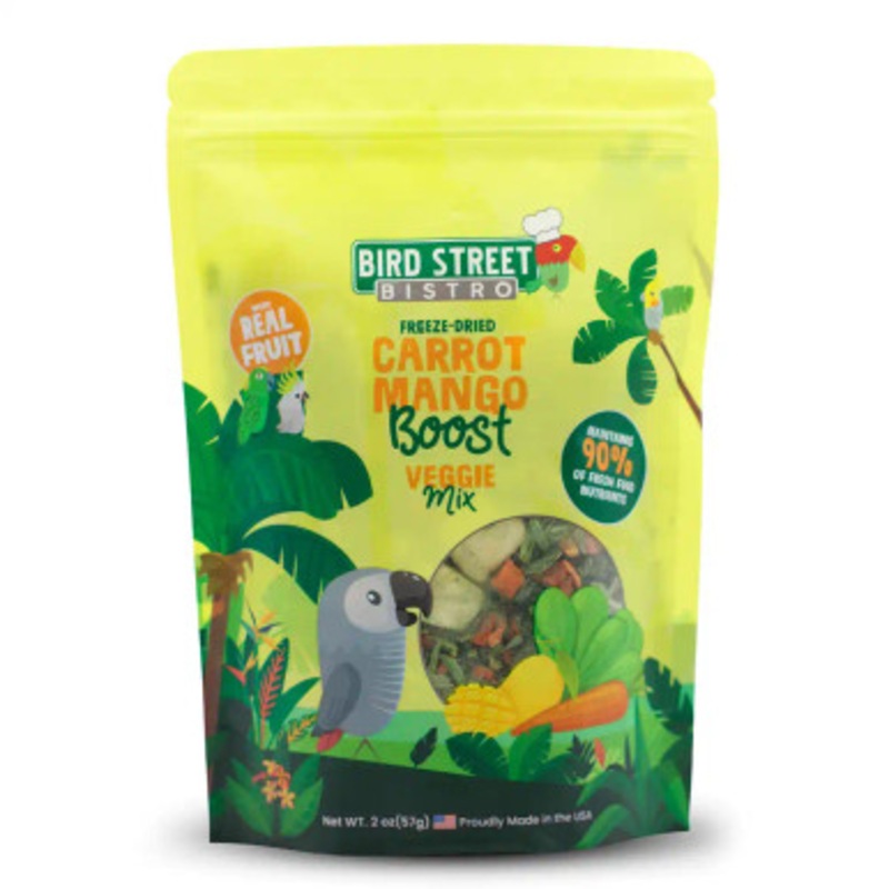 Bird Street Bistro Freeze Dried Carrot Mango Boost Mix Parrot Food 57g