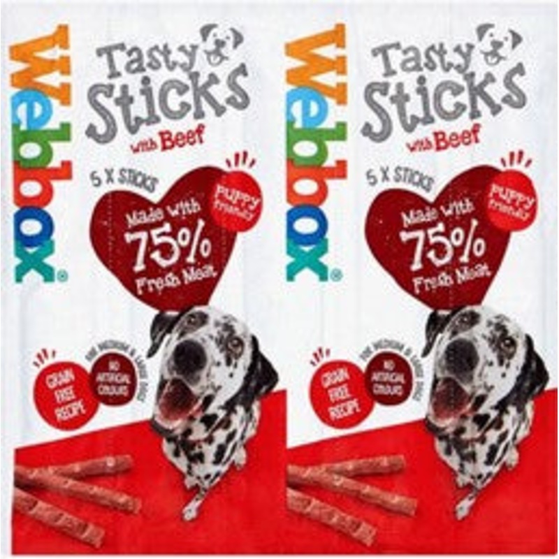 5x BEEF SLIM STICKS 55G