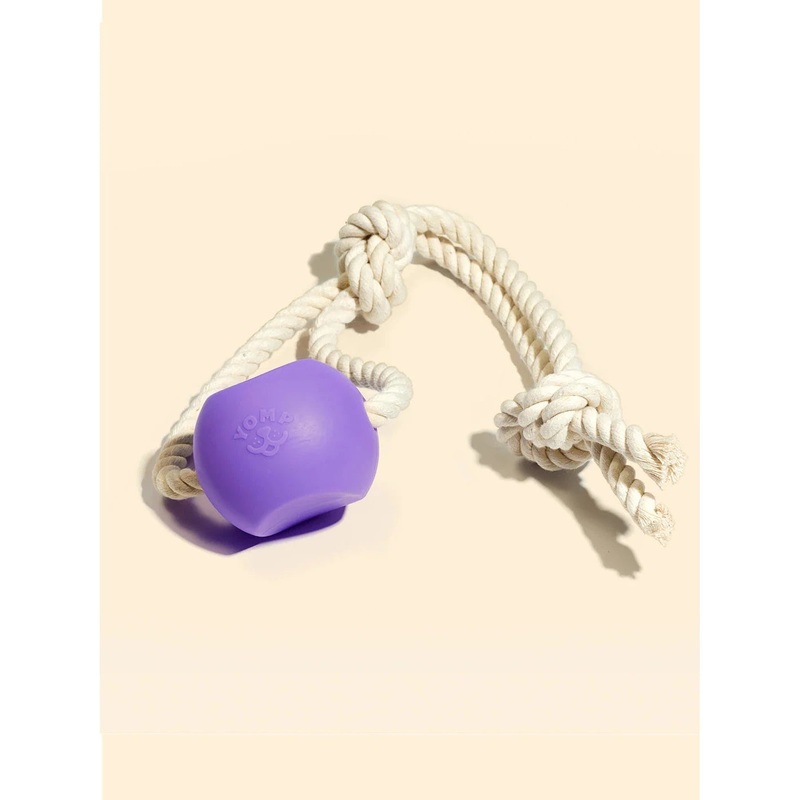 Yomp BallRope BPA Free Food Grade Silicone and Cotton Rope Dog Toy