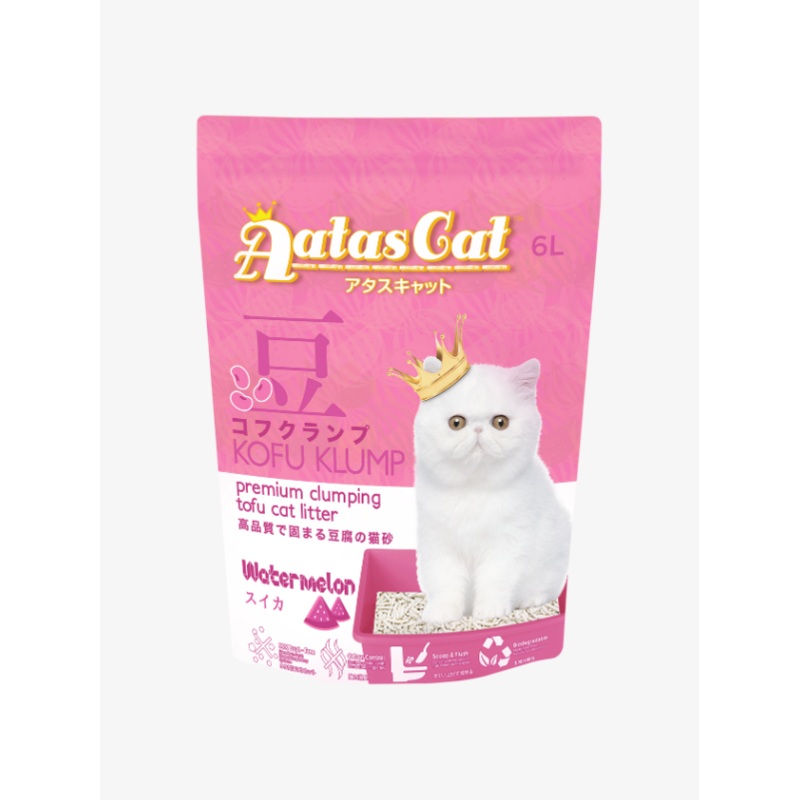 Aatas Cat Kofu Klump Tofu Cat Litter Watermelon 6L