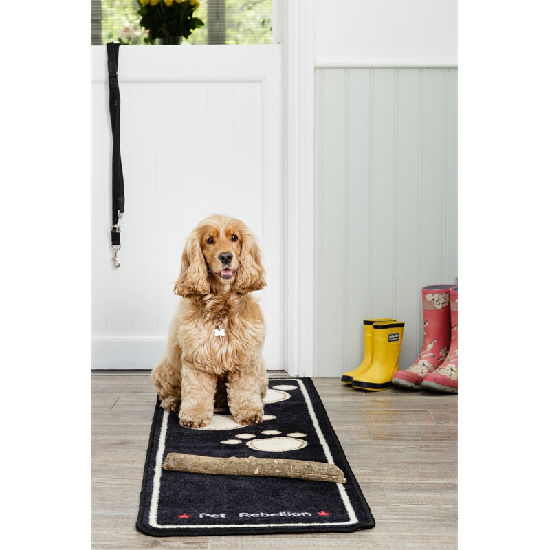 Dog Runner Black – Extra Long Barriers Size 45 x 150 cm