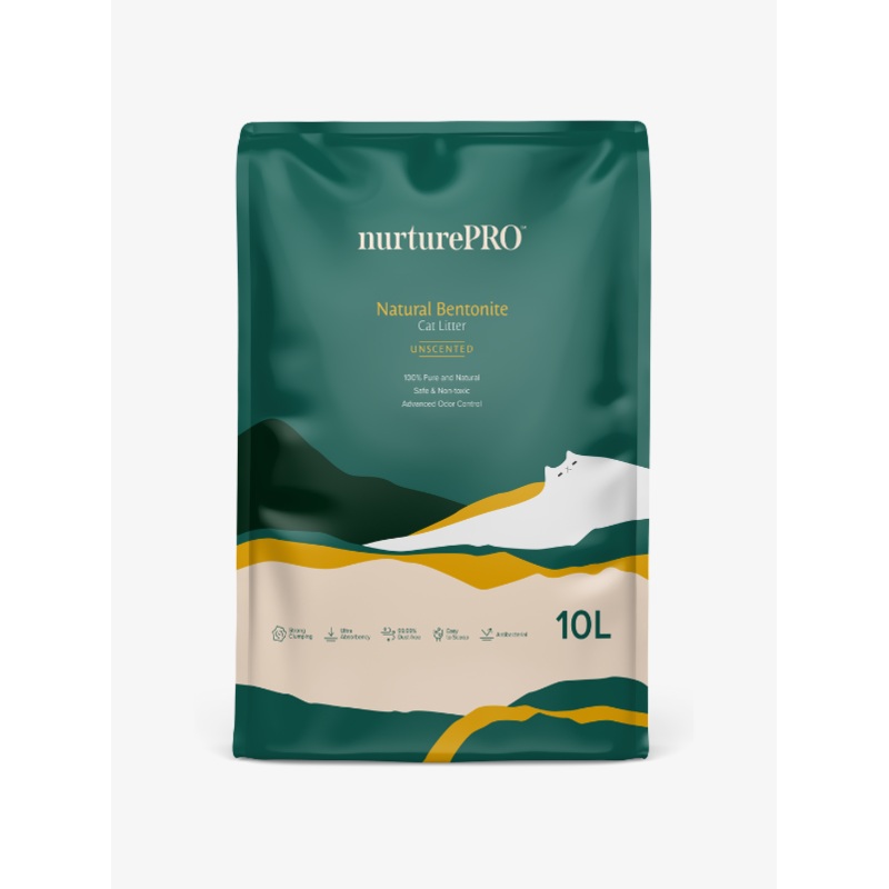 Nurture PRO Natural Bentonite Cat Litter 10L (Unscented)
