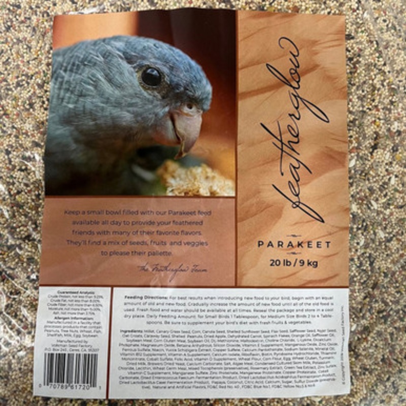 Volkman Featherglow Parakeet Bird Food – 20 lb