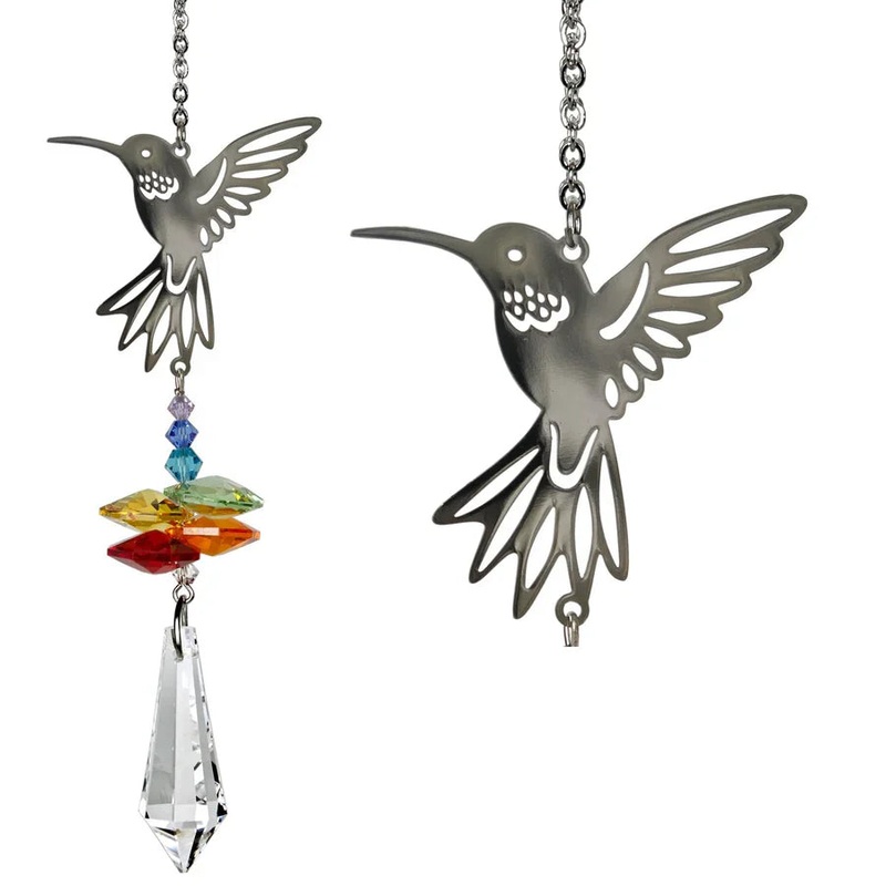 Woodstock Chimes Crystal Fantasy Suncatcher – Hummingbird