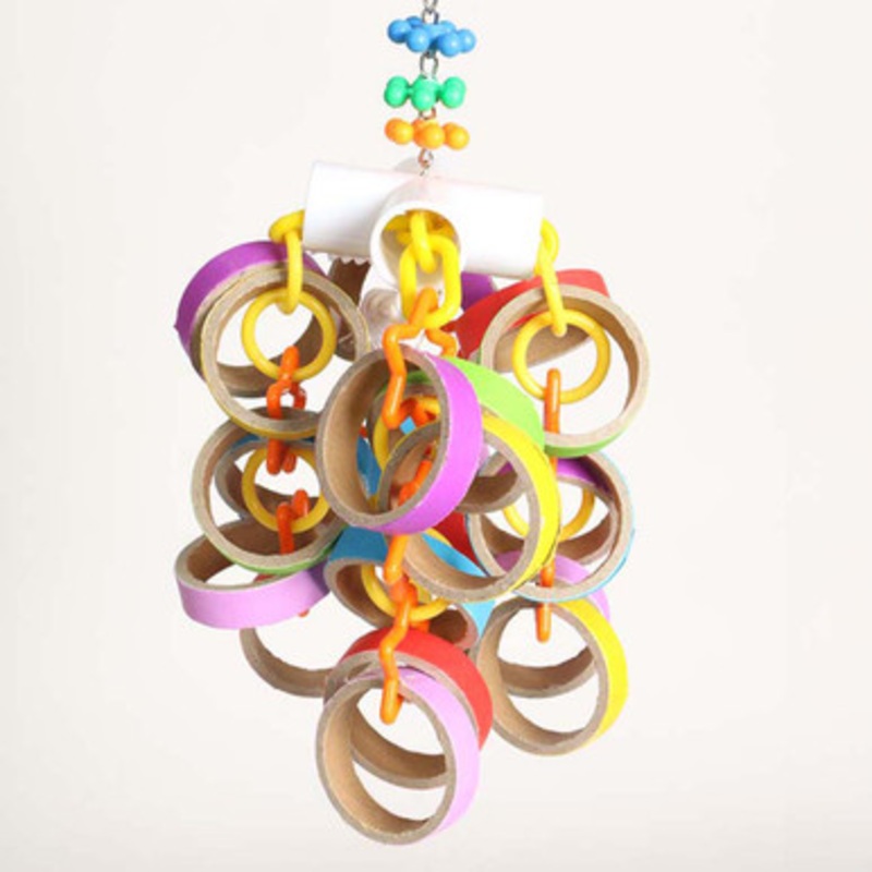 Bagel Cascade Chewable Shredding Parrot Toy