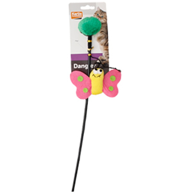 CAT TANGLER HAPPY BUTTERFLY|cane: 49cm   tail:12.5x7cm