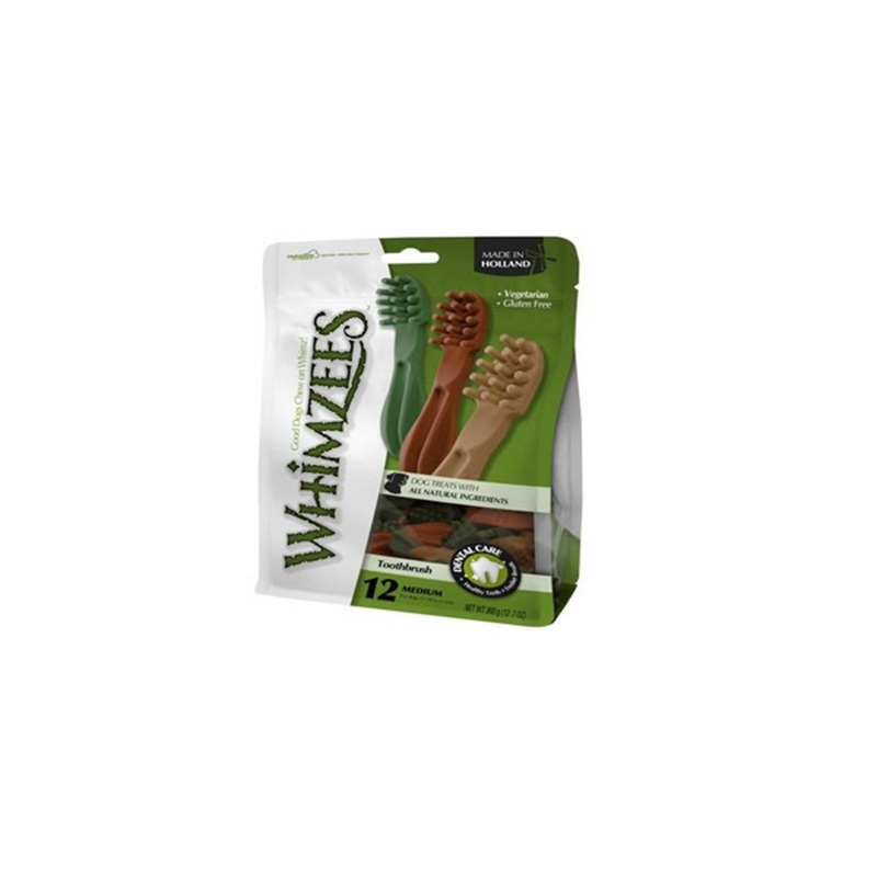 Whimzees Toothbrush Medium 110mm (12Pk)