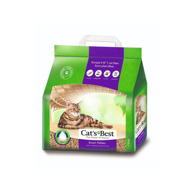 *BUNDLE* Cat’s Best Smart Pellets Cat Litter – Soft Clumping & Non Stick 40L / 20kg (Nature Gold) (4 x 5kg)