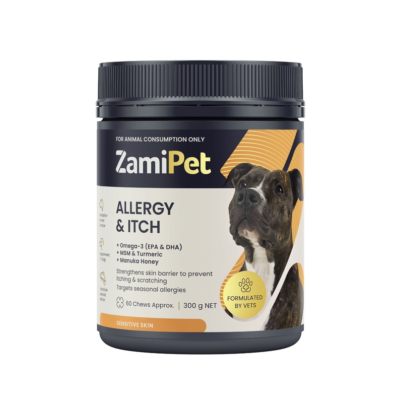 ZamiPet Allergy and Itch Chews for Dogs 300g 60 Pack ^._.^
