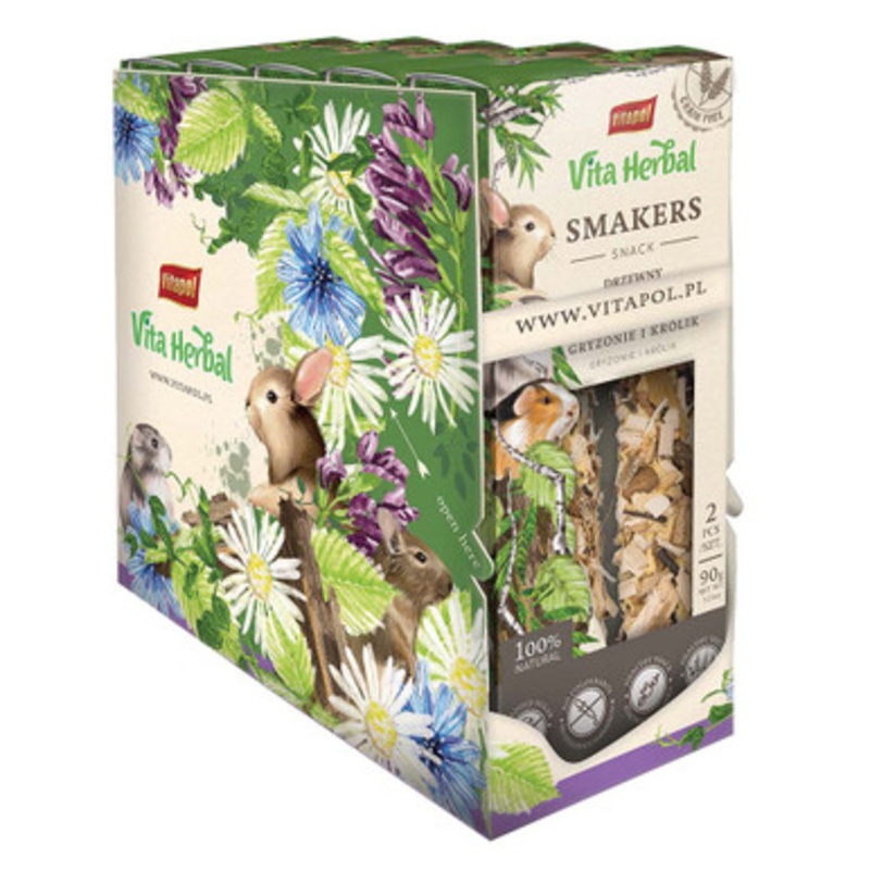 Vitapol Vita Herbal Twinpack Smaker Small Animal Treat Woody Case of 5