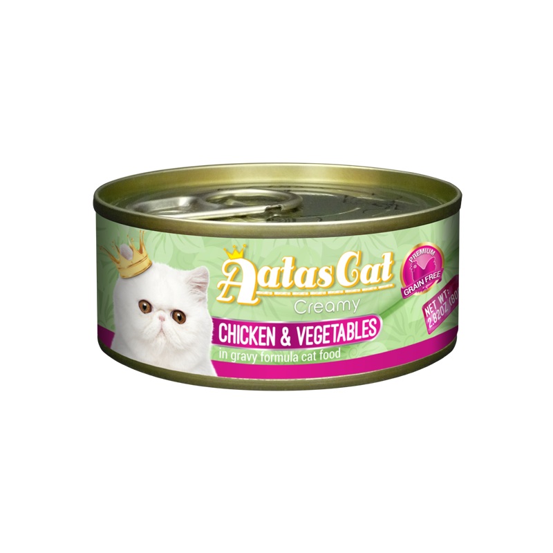 *DONATION TO LUNISingapore* Aatas Cat Creamy Chicken & Vegetables in Gravy 80g x 24cans