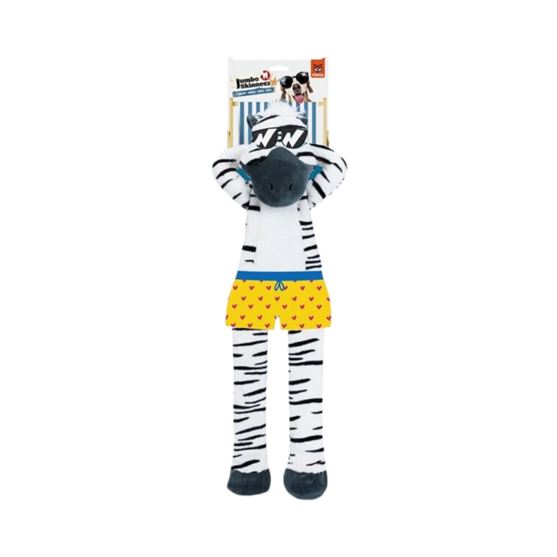 FOFOS SAFARI FLAP ZEBRA DOG TOY (L)