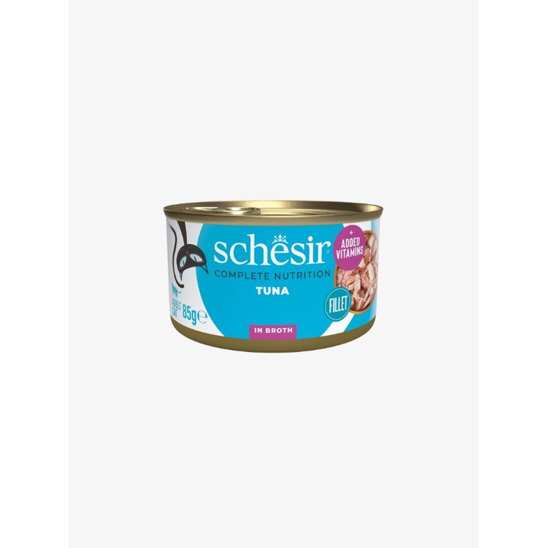 Schesir Complete Nutrition Canned Wet Cat Food  Tuna in Broth 85g