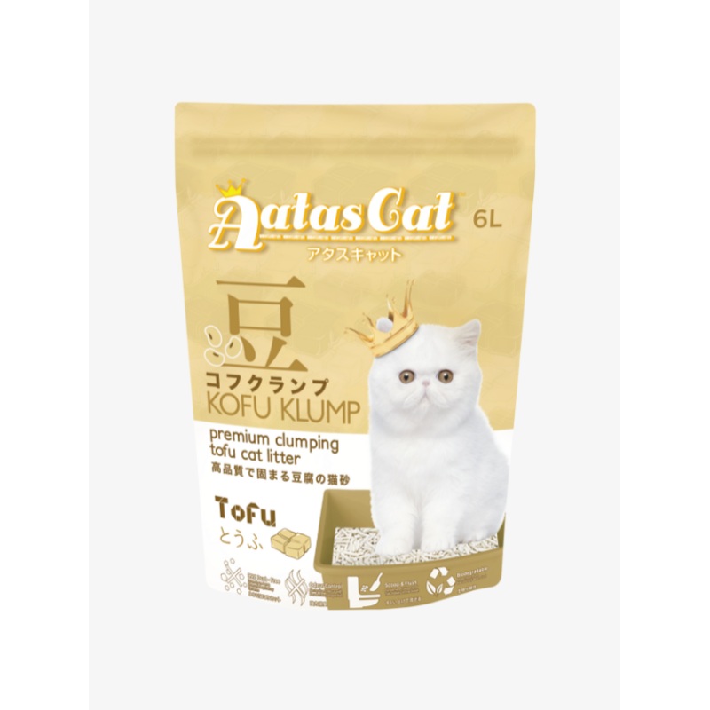 Aatas Cat Kofu Klump Tofu Cat Litter Tofu 6L