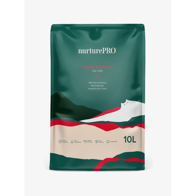 Nurture PRO Natural Bentonite Cat Litter 10L (Apple)