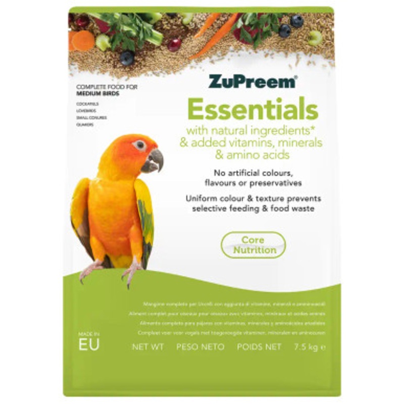 ZuPreem Essentials Natural Complete Cockatiel Food 7.5kg