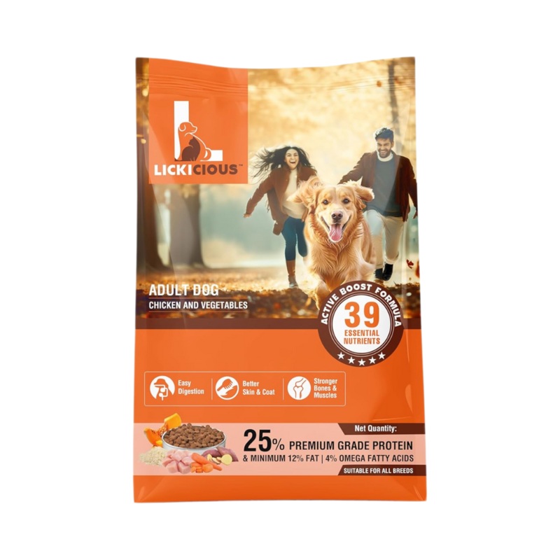 LICKICIOUS ADULT CHIC & VEG DRY FOOD (S)