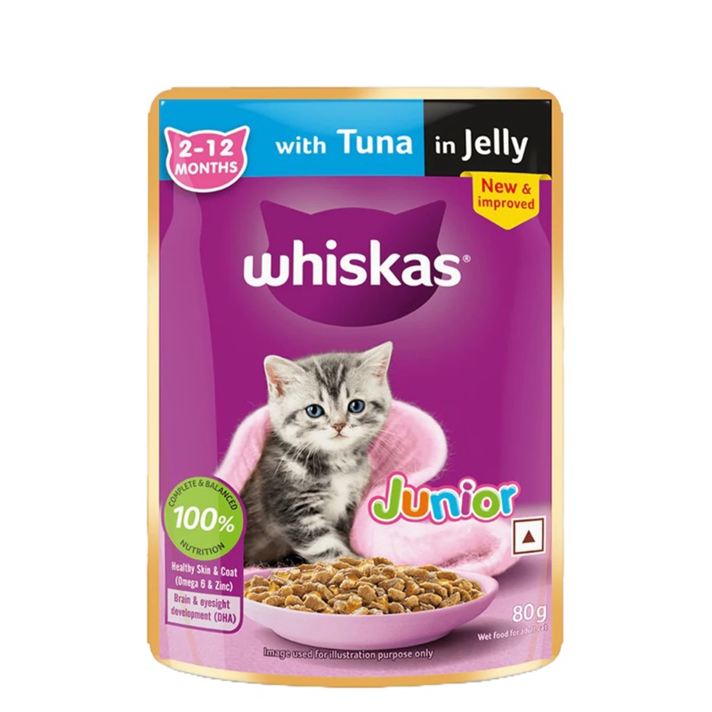 WHISKAS KITTEN TUNA JELLY (14 PACK)