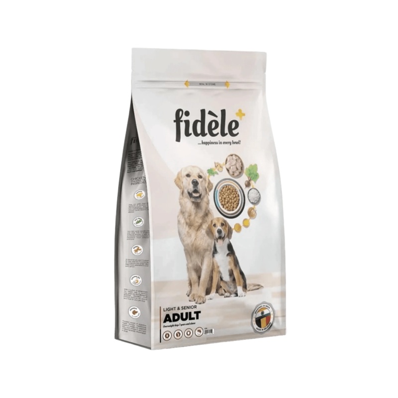 FIDELE PLUS ADULT LIGHT & SENIOR DRY FOOD (M)