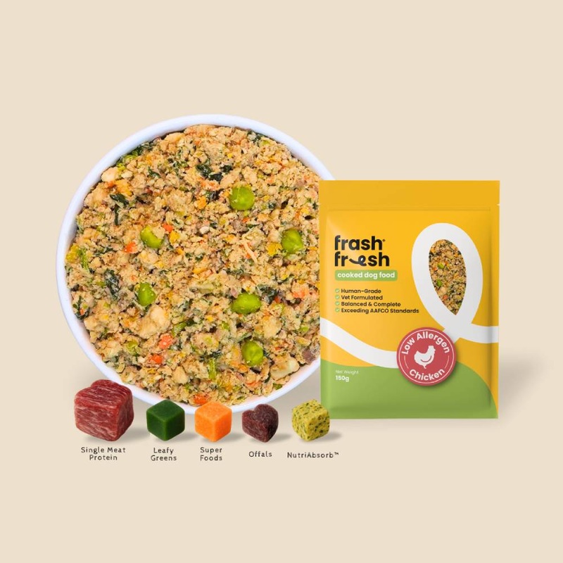 *FROZEN* Frashfresh Cooked Dog Food Low-Allergen Chicken 150g