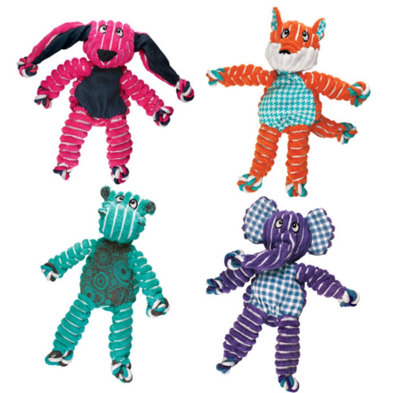 KONG FLOPPY KNOTS|FOX SM/MD|BUNNY SM/MD|ELEPHANT MD/LG|HIPPO MD/LG