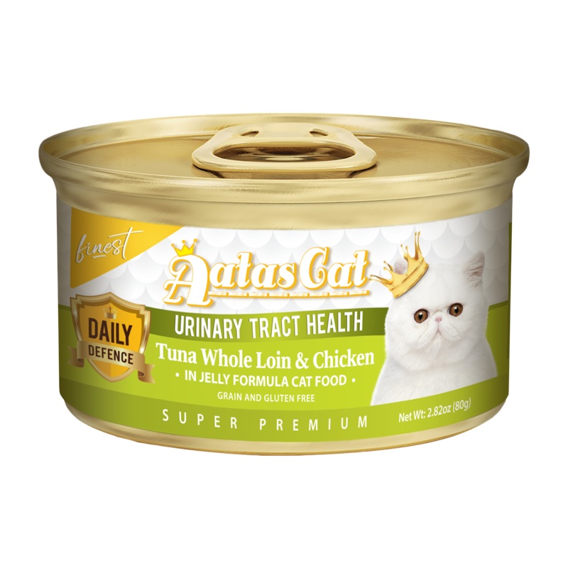 Aatas Cat Finest Daily Defence Urinary Tract Health – Tuna Whole Loin & Chicken in Jelly Formula 80g