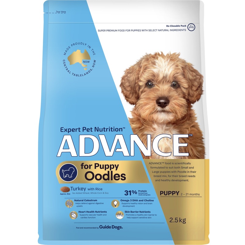 Advance Turkey and Rice Oodles Puppy Dry Food 2.5kg