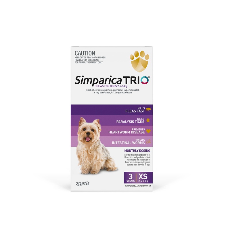 Simparica Trio X Small Dog 2.6-5kg