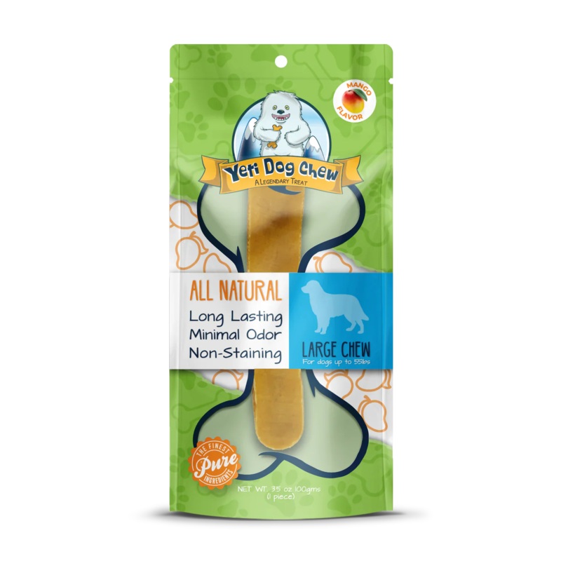 Yeti Flavored Dog Chews Mango|Large 3.5 oz